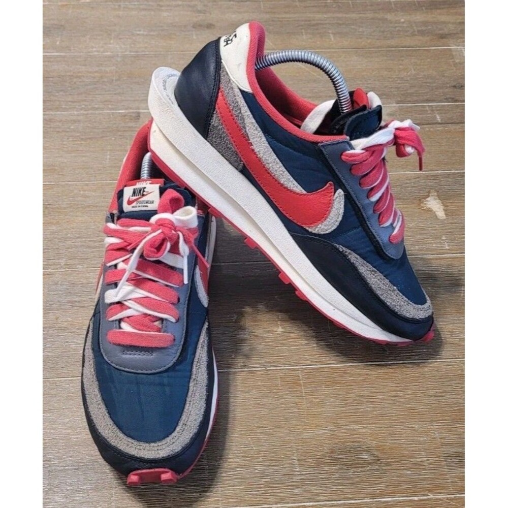Sz 9.5 - sacai x Undercover x Nike LDWaffle Midnight Spruce University Red Shoes